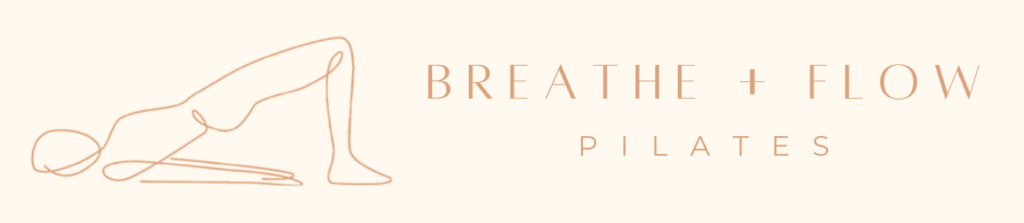 breathe and flow pilates lota mid long logo